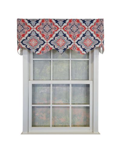 RLF Home 100% Cotton Coventry Regal  Fully lined Windows Rod Pocket Valance 50" x 17"