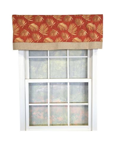 RLF Home 100% Cotton Hawthorn Banded With Poly/Cotton Ivory lining Rod Pocket Valance