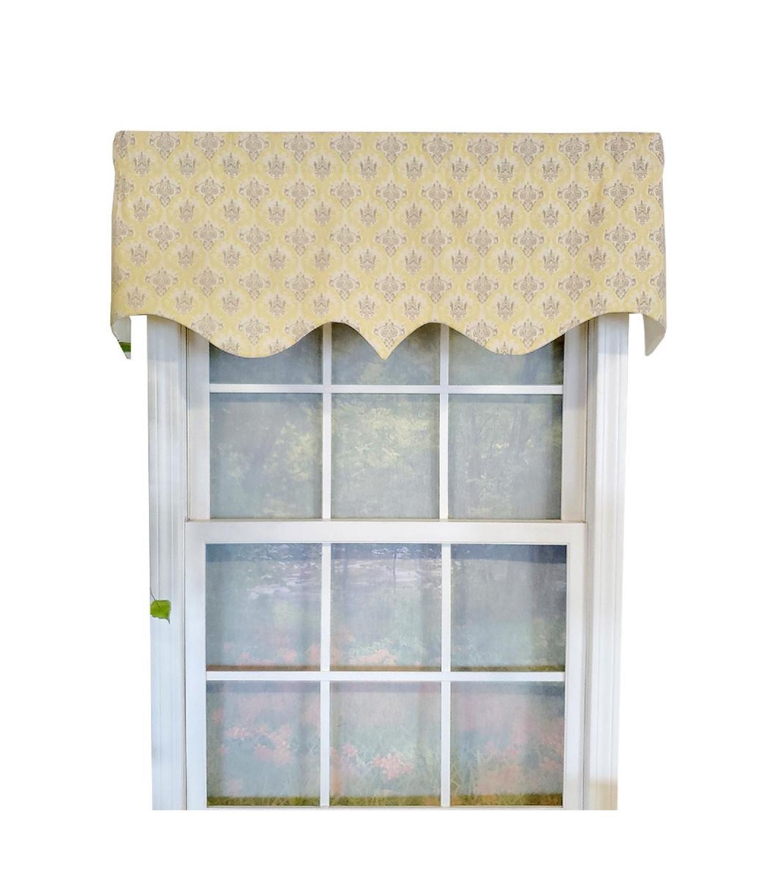 RLF Home Aliki Regal 3" Rod Pocket Lining Luxurious and Elegant Window Treatment Valance 50" x 17"