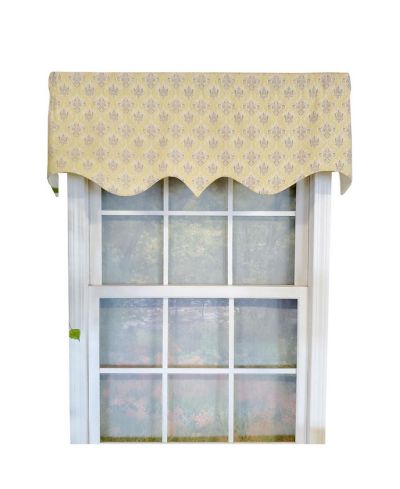RLF Home Aliki Regal 3" Rod Pocket Lining Luxurious and Elegant Window Treatment Valance 50" x 17"