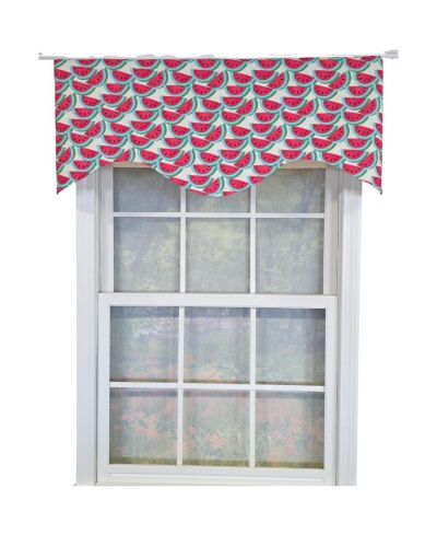 RLF Home Sandias Cornice Valance - 100% Cotton with Ivory Lining 50" x 17"  Cream
