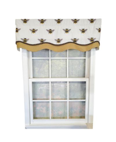 RLF Home Декоративная занавеска Busy Bee Glory 50" x 16" Honey