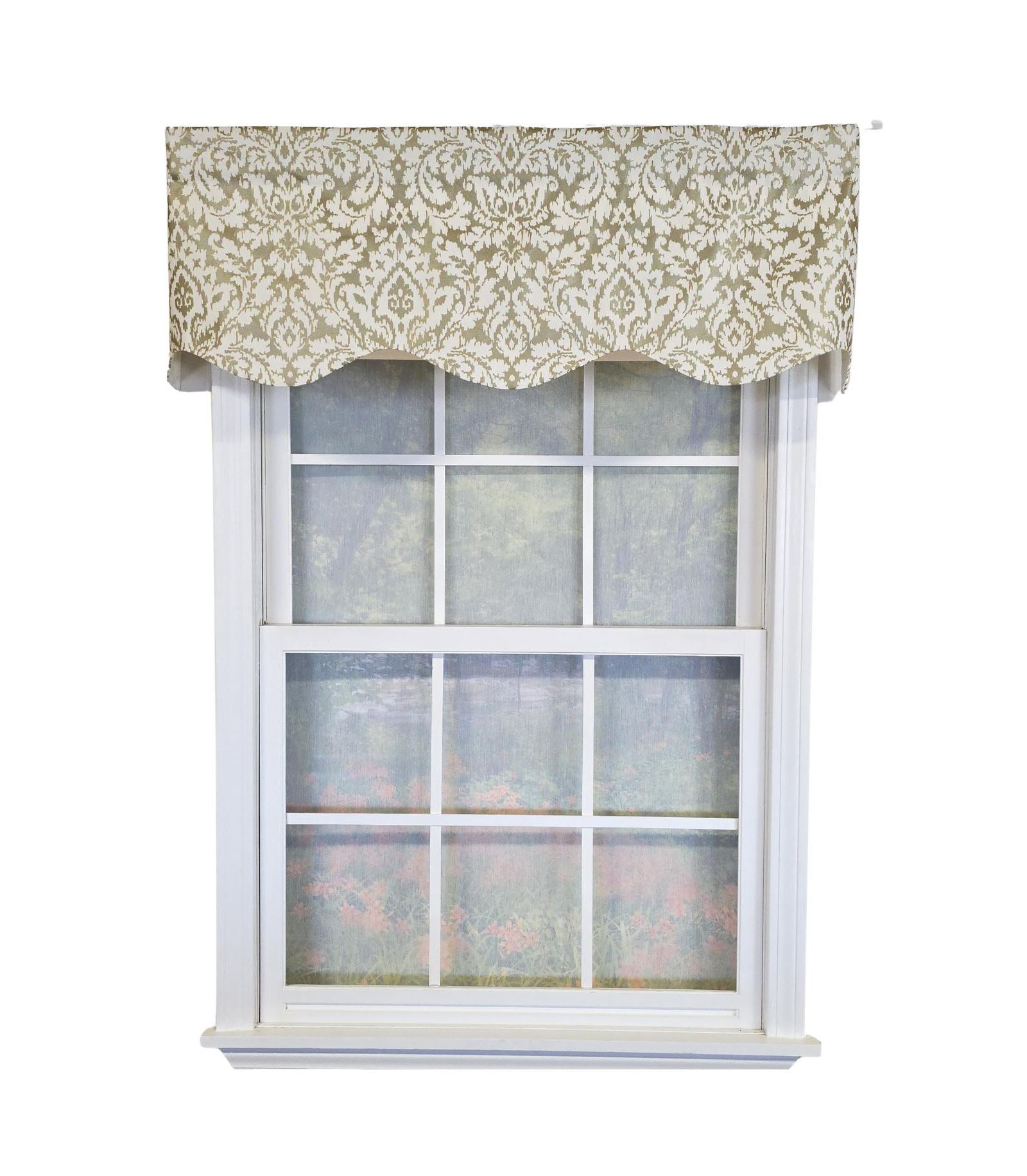 RLF Home 100% Cotton Cambridge Provance Fully lined Windows Rod Pocket Valance 50" x 15"