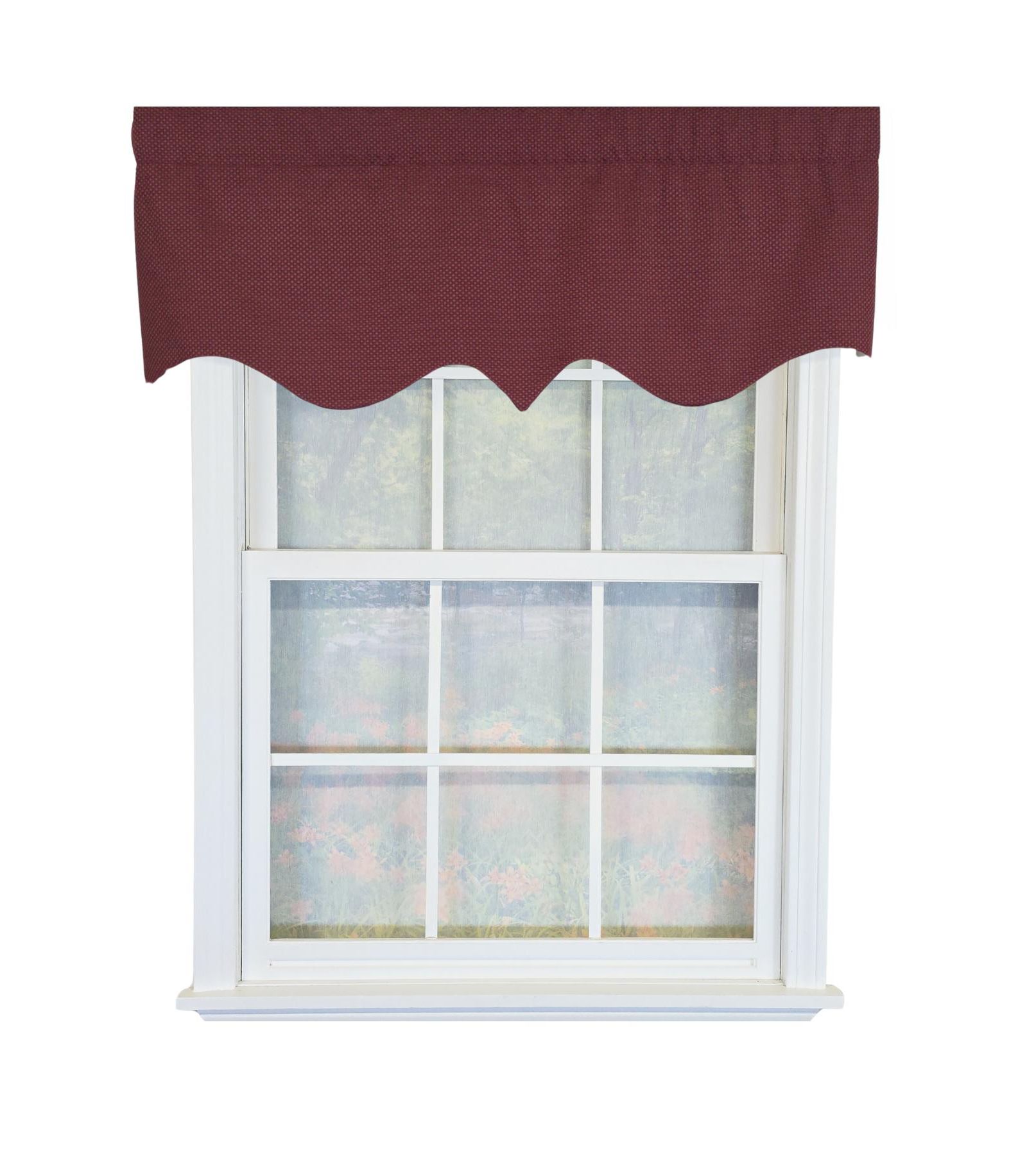 RLF Home Cotton Basket Weave Regal Poly Cotton lining Rod Pocket Valance Egg Plant