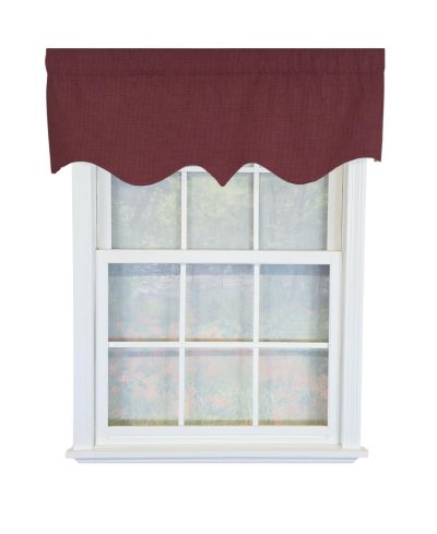 RLF Home Cotton Basket Weave Regal Poly Cotton lining Rod Pocket Valance Egg Plant