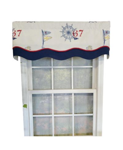 RLF Home Wheel 67 Glory 3" Rod Pocket Lining Luxurious and Elegant Window Treatment Valance 50" x 16" Off White