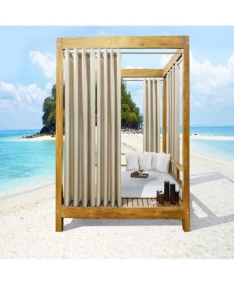 Комплект из 2 уличных штор Commonwealth Home Fashions Seascapes Light Filtering Linen 50" x 96"