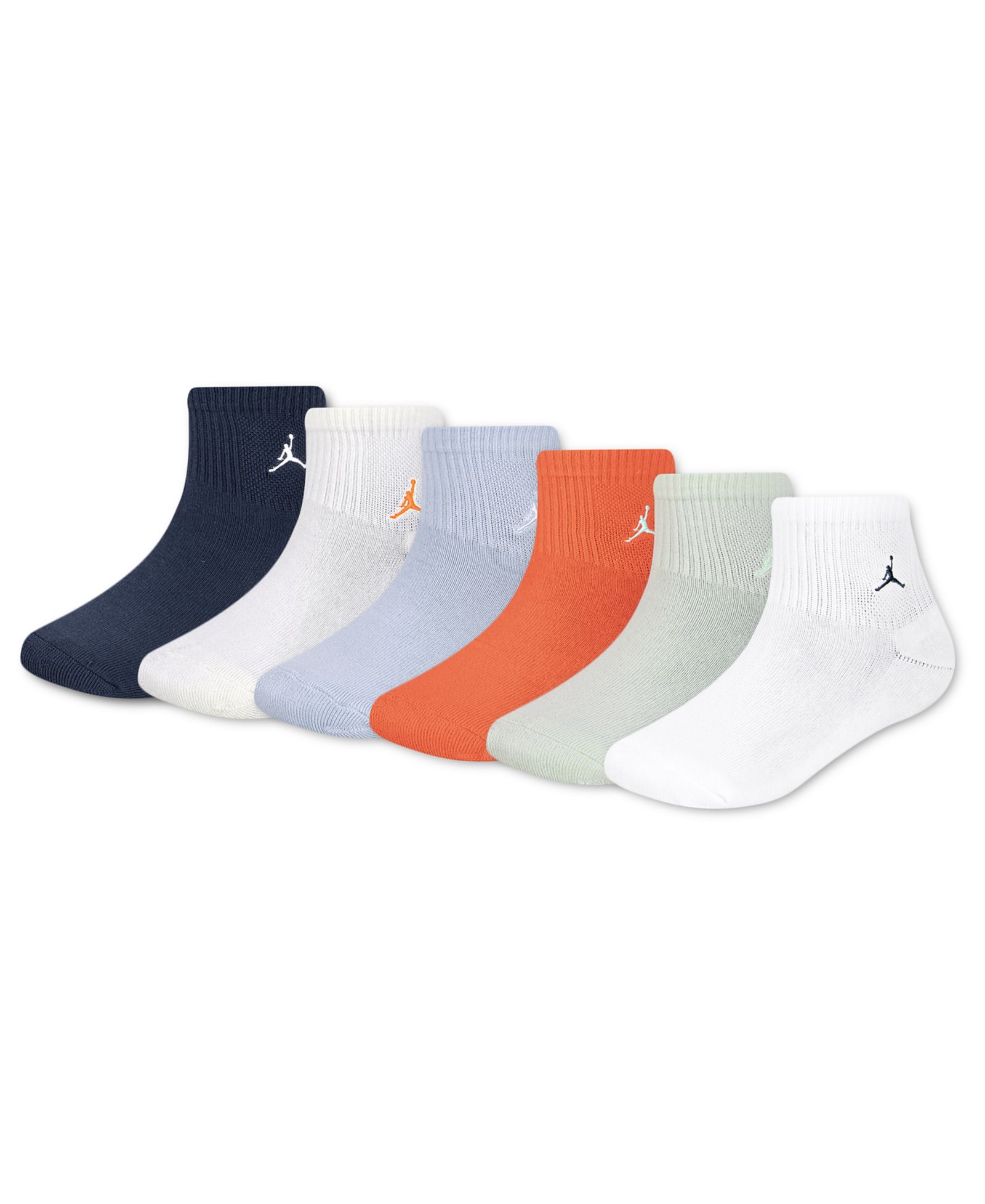 Jordan Girls' 7-11 Ankle Socks, 6-Pack