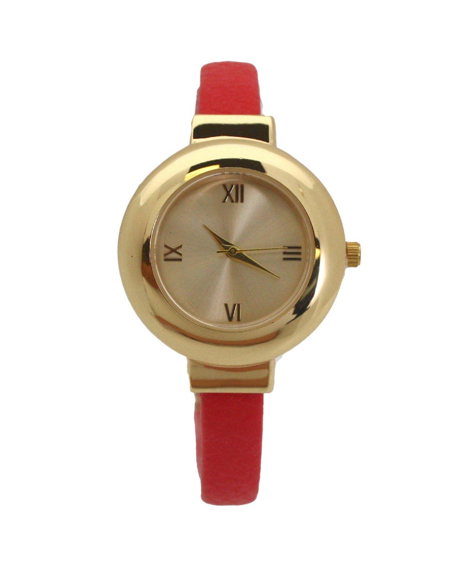 Часы Olivia Pratt Hot Pink Petite Gold Tone Bangle Bracelet Watch