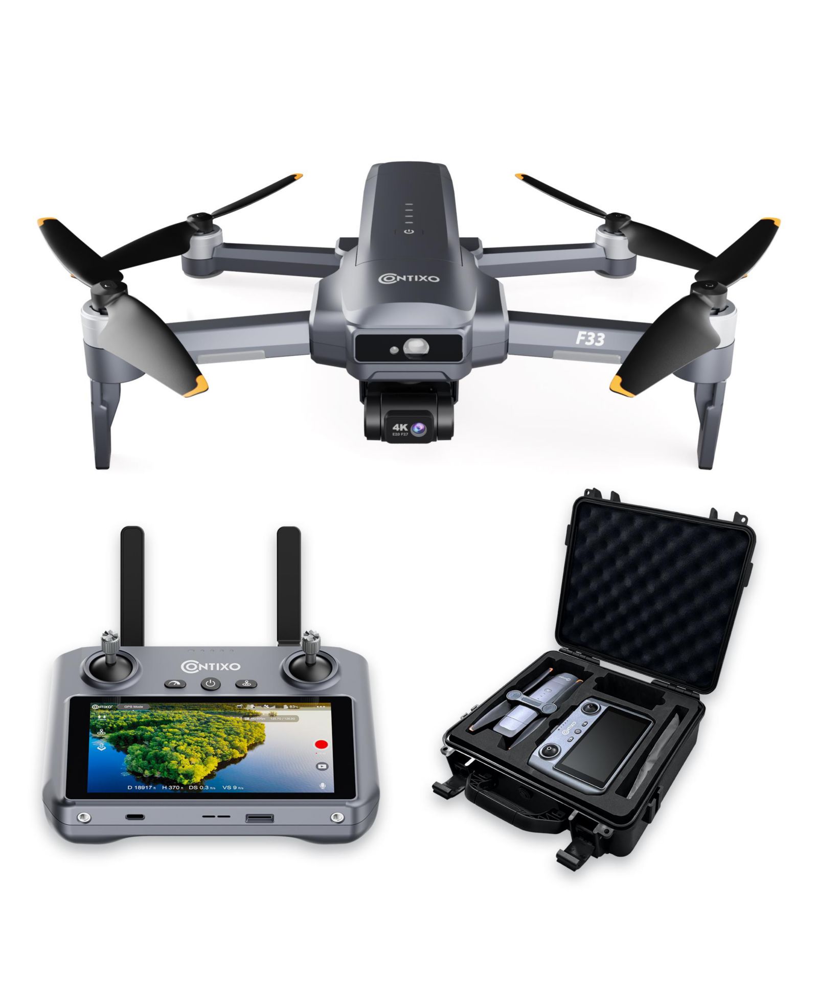 Contixo F33 Drone with 4K UHD Camera, 40-Min Flight Time, 6KM Range