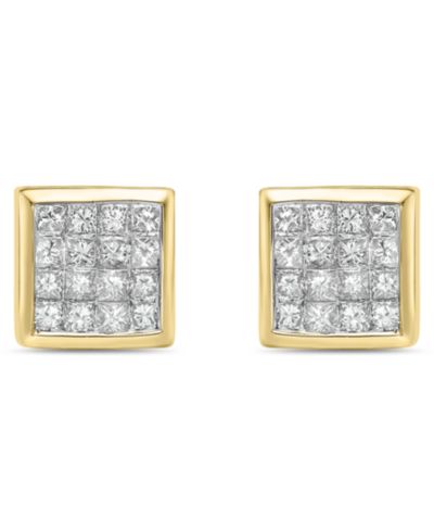 Macy's Diamond Stud Earrings (3/4 ct. t.w.) in 10k White Gold (also in 10k Yellow Gold)