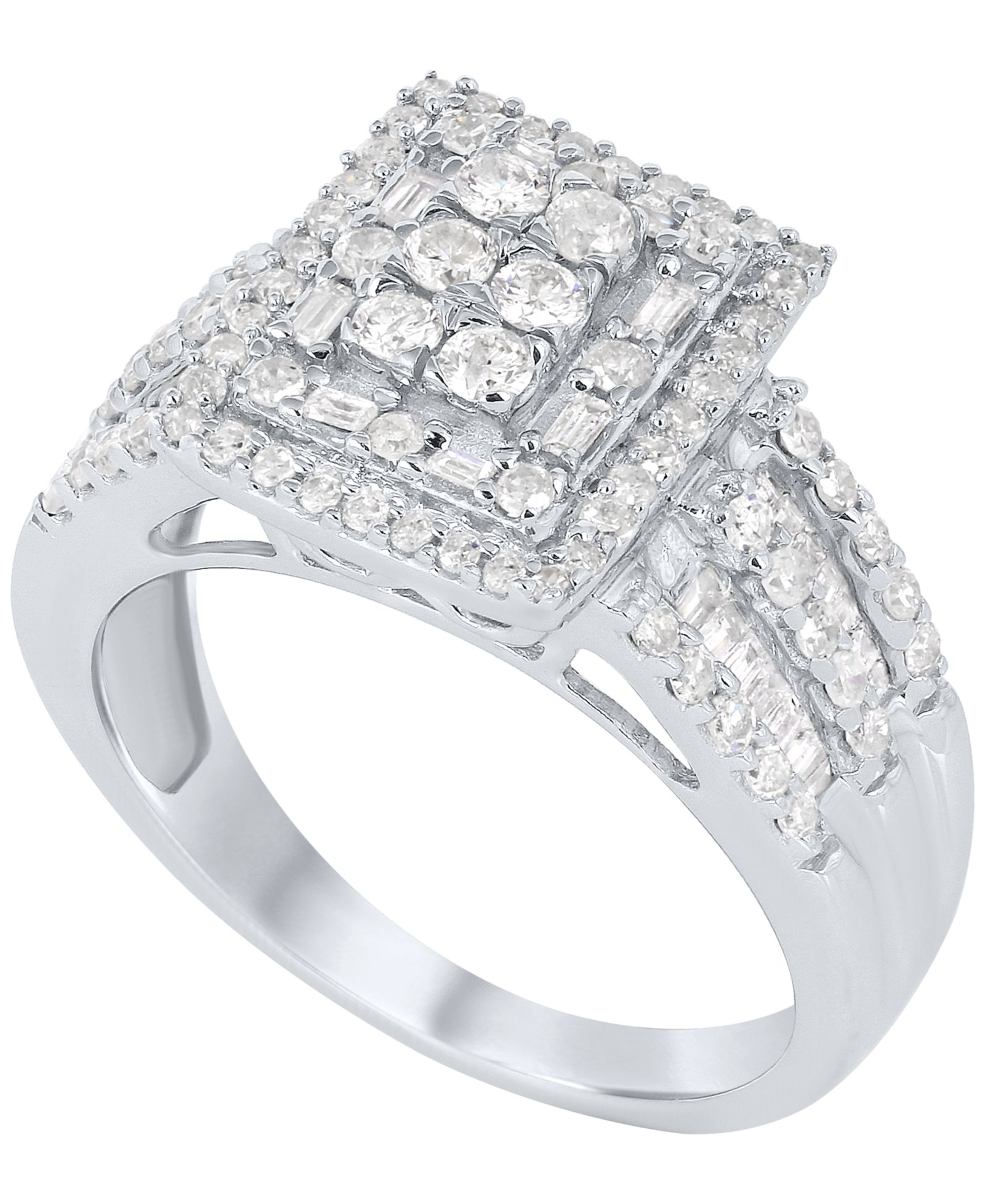 Кольцо Macy's White Diamond 1 ct. t.w. 10k White Gold
