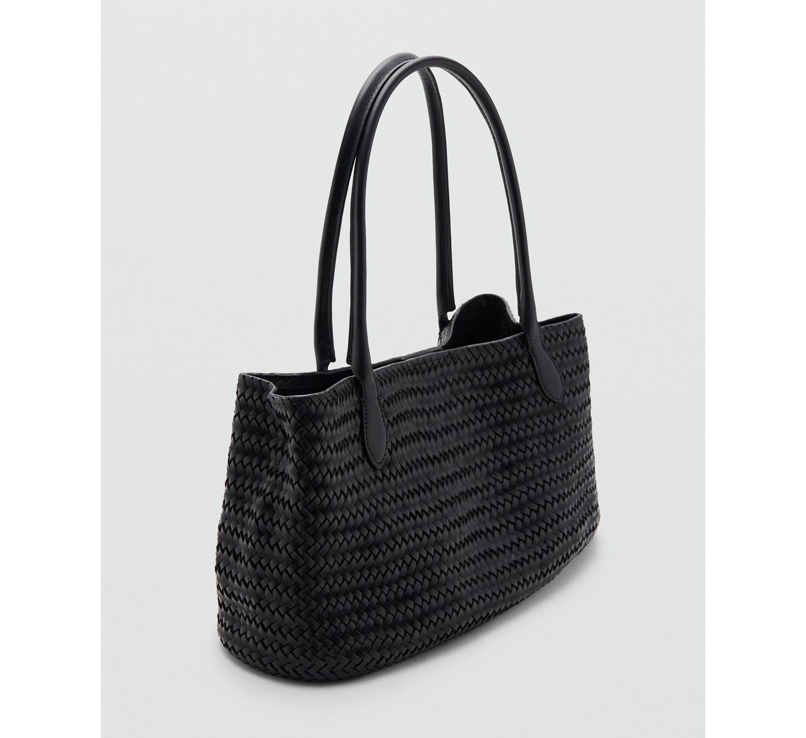 Mango Women's Braided Leather Bag