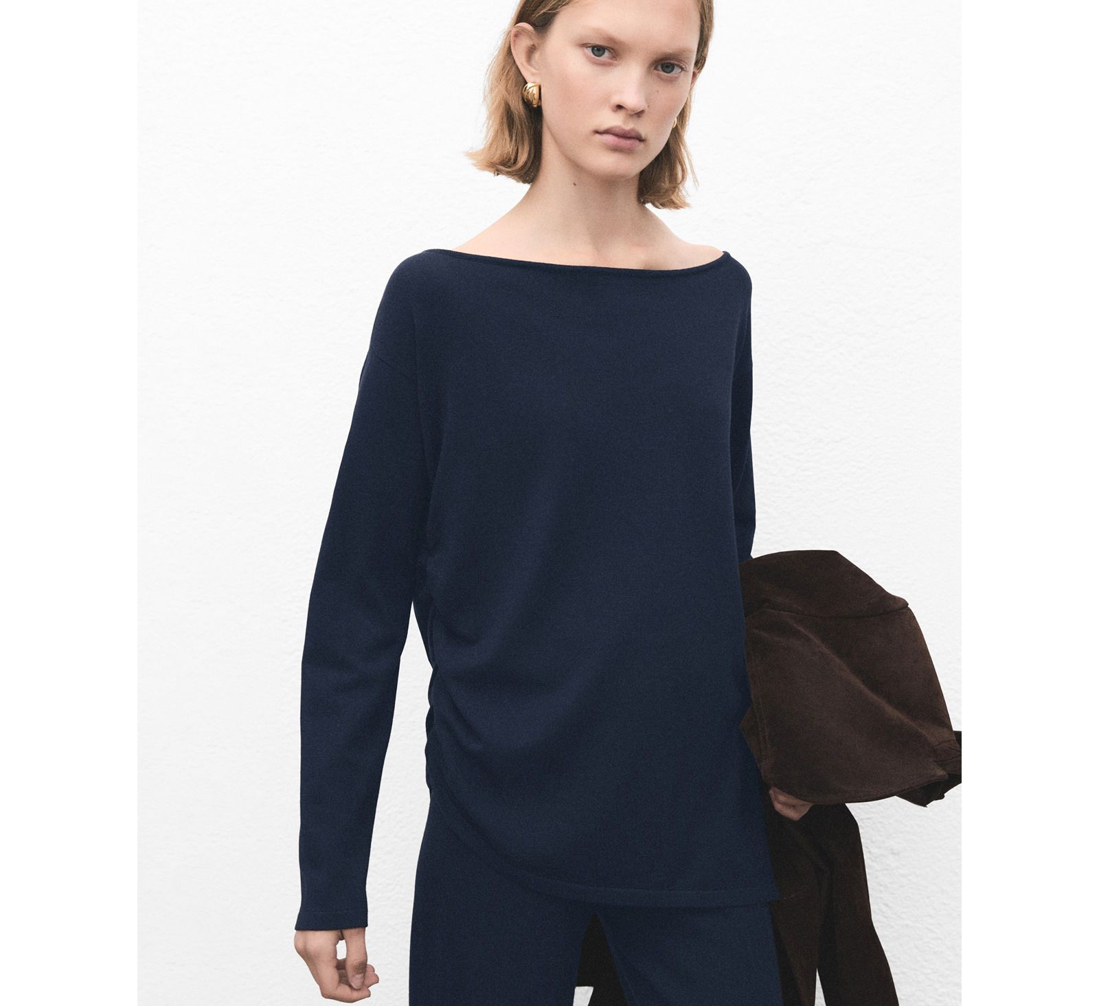 Mango Women's Boat-Neck Knitted Sweater