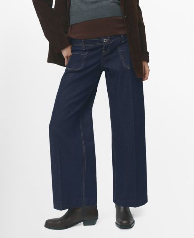 Женские джинсы Mango Wide Leg Maternity с карманами