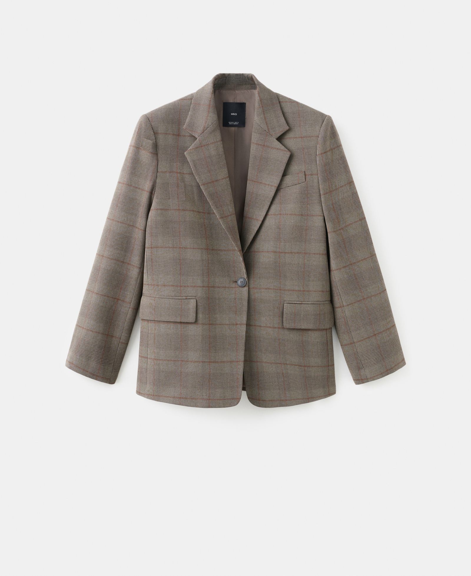 Mango Women's Check Suit Blazer