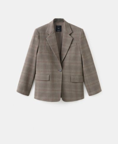 Mango Women's Check Suit Blazer