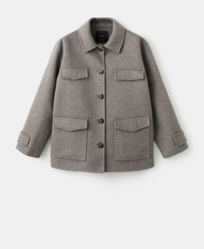 Mango Women's Pockets Wool Jacket