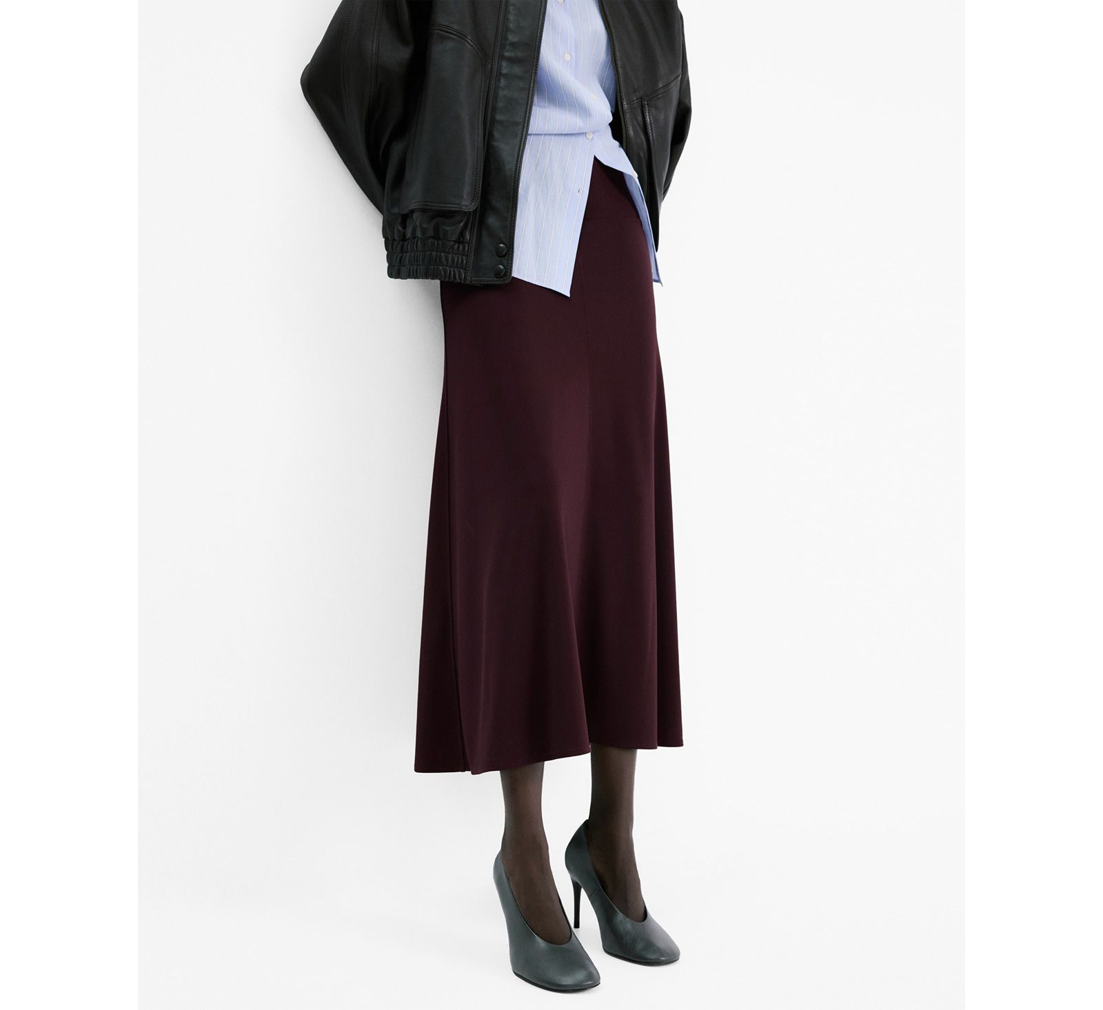 Mango Women's Fine Knit Midi Skirt