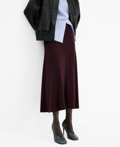 Mango Women's Fine Knit Midi Skirt