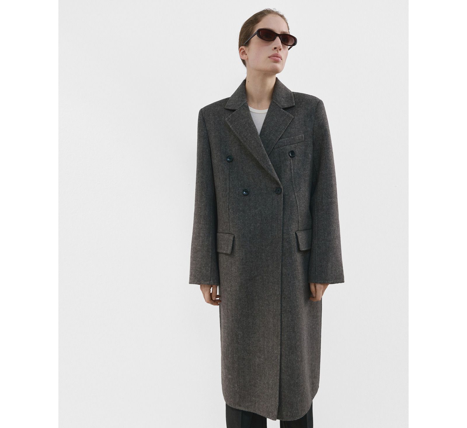 Mango Women's Double-Breasted Wool Coat
