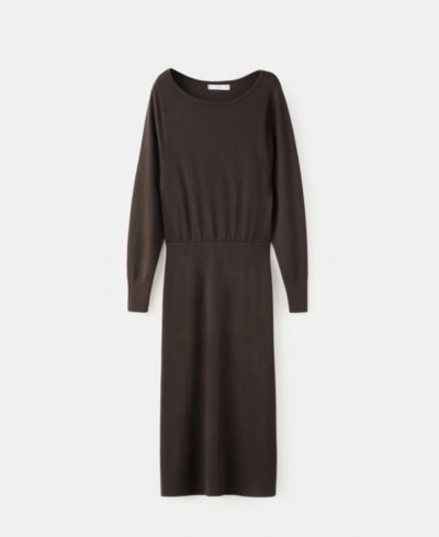 Mango Women's Fine-Knit Flared Dress