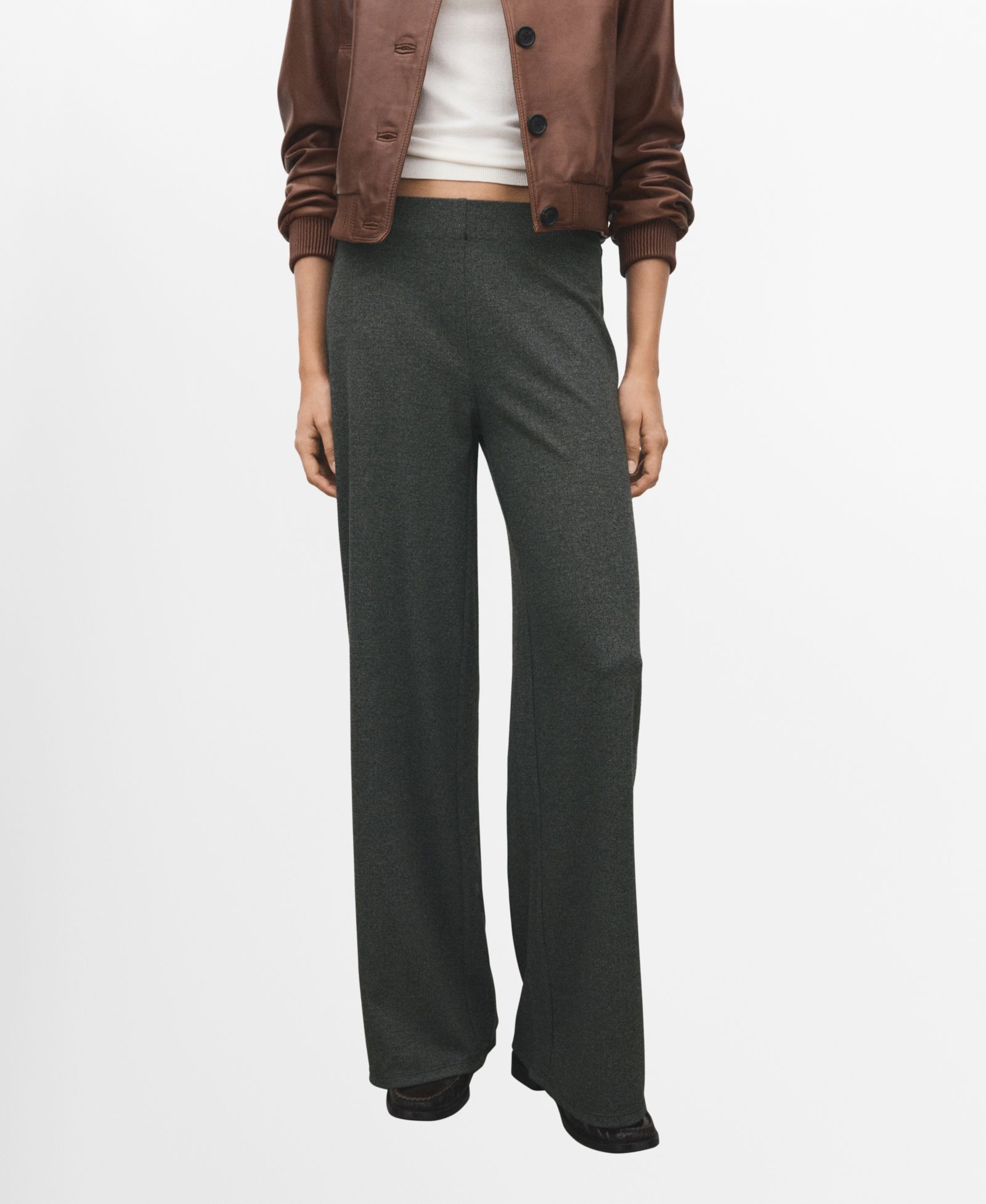 Женские брюки Mango Elastic Waist Straight-Fit
