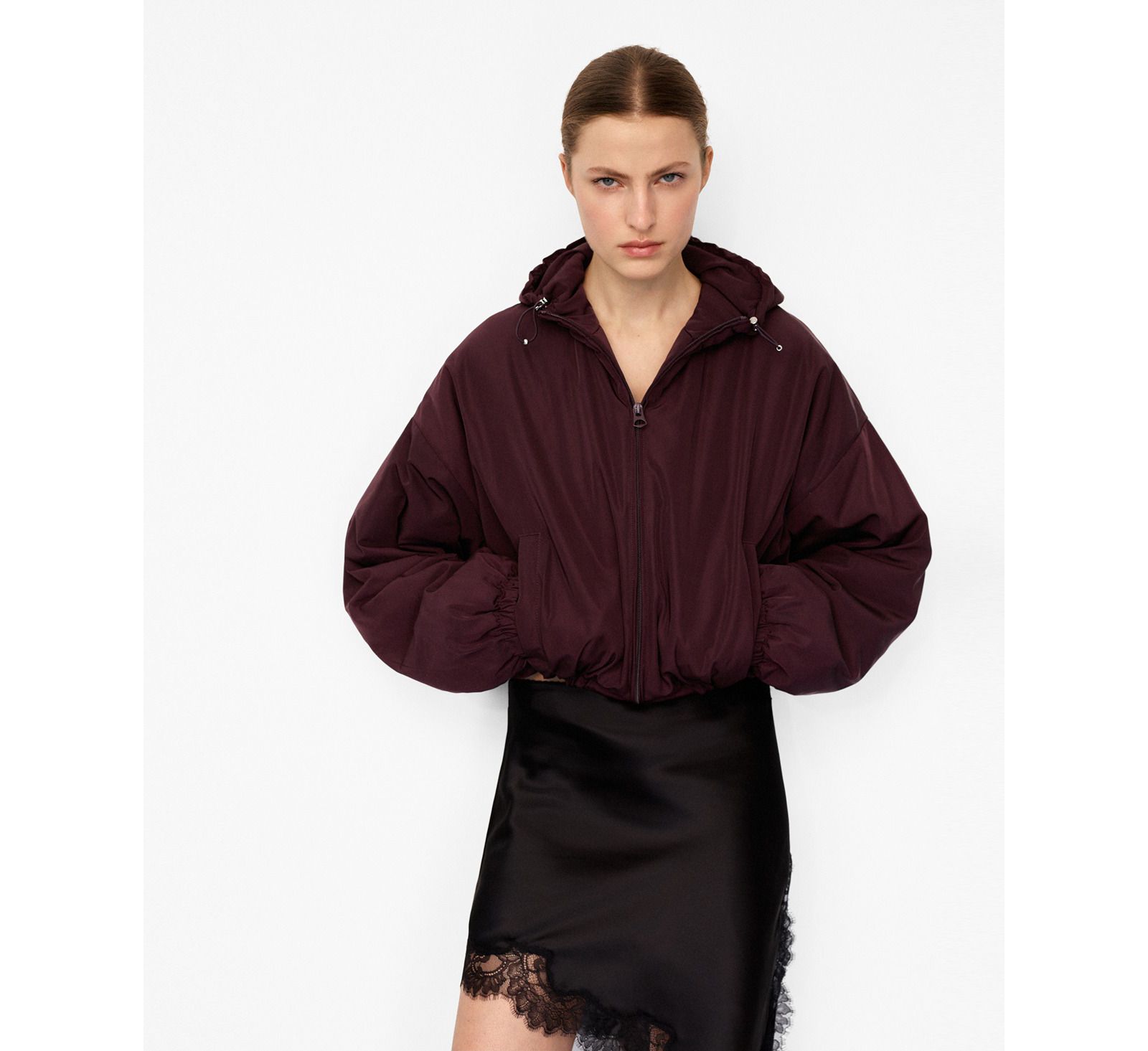 Женская куртка Mango Oversized с капюшоном