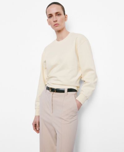 Женская хлопковая толстовка Mango Round-Neck