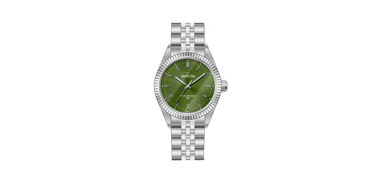 Invicta Women's 49217 Specialty Quartz 3 Hand Green Dial Watch