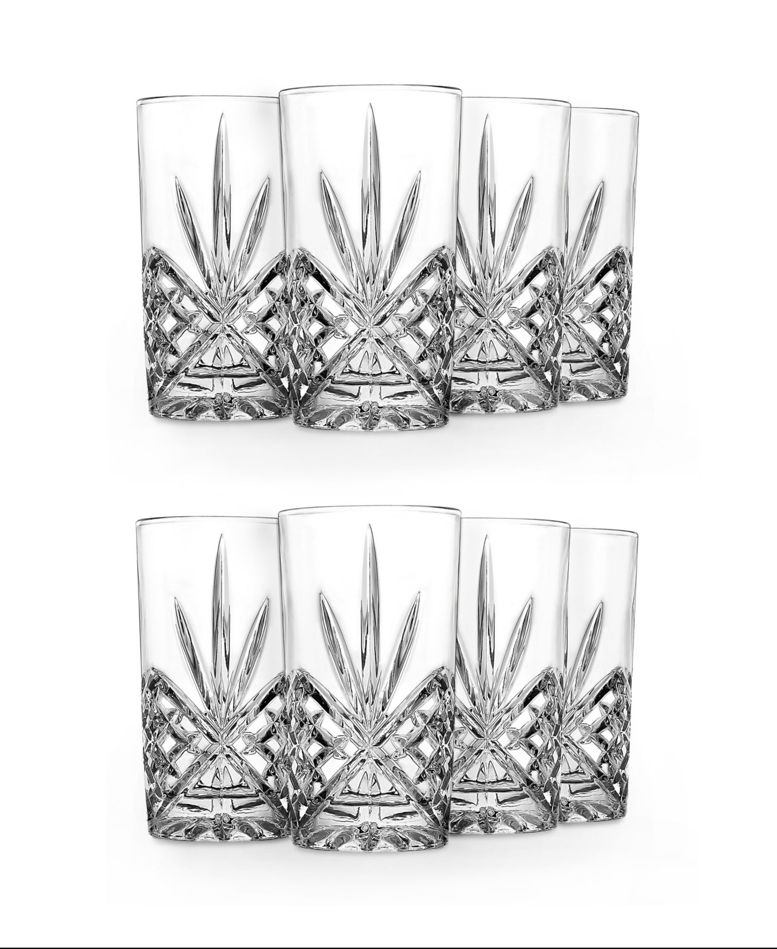 Godinger Dublin Crystal Highball Glasses, Set of 8