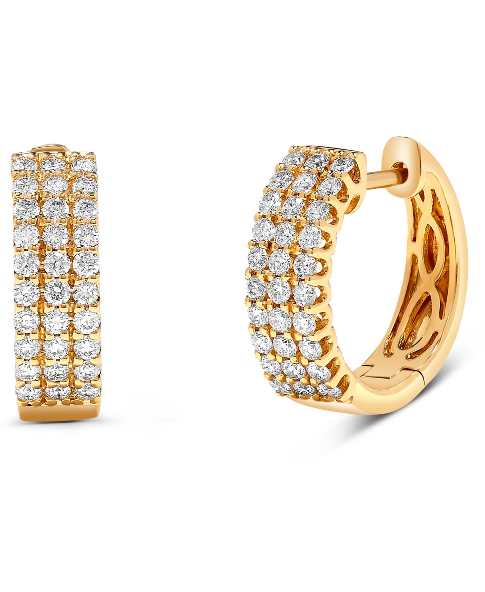 Серьги с бриллиантами (1/2 ct. t.w.) в желтом золоте 14k