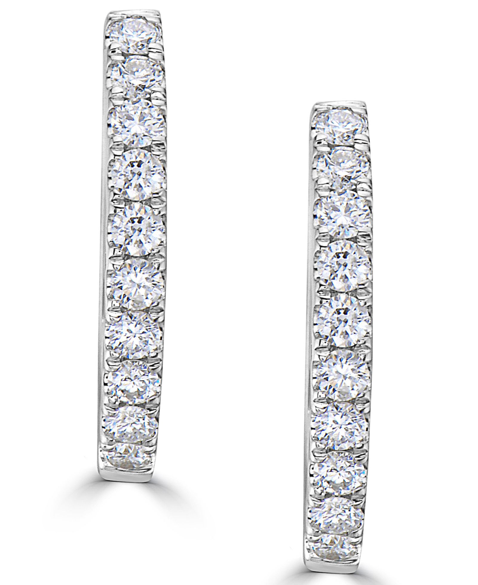 Серьги-кольца с бриллиантами в 14k желтом золоте
