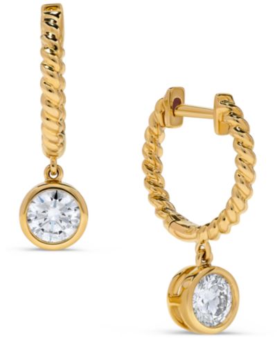 Серьги-гвоздики с бриллиантами Macy's (3/4 ct. t.w.) в желтом золоте 14k