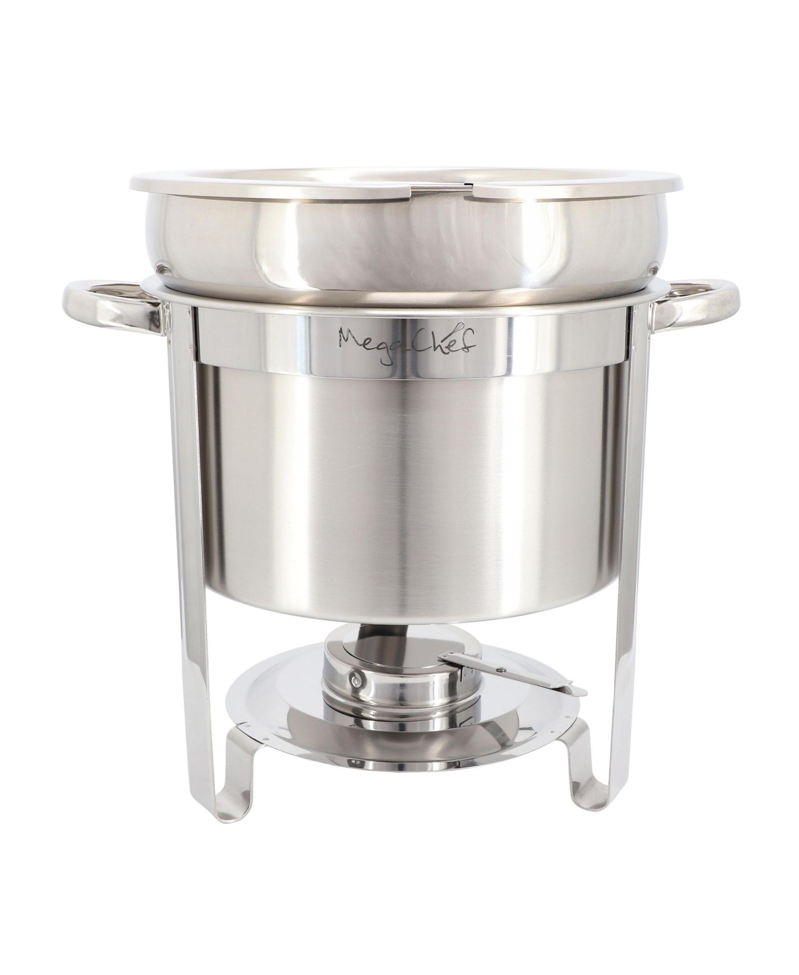MegaChef 7.4 Quart Round Stainless Steel Soup Professional Chafing Dish/Food Warmer/Buffet Server Serving Trays
