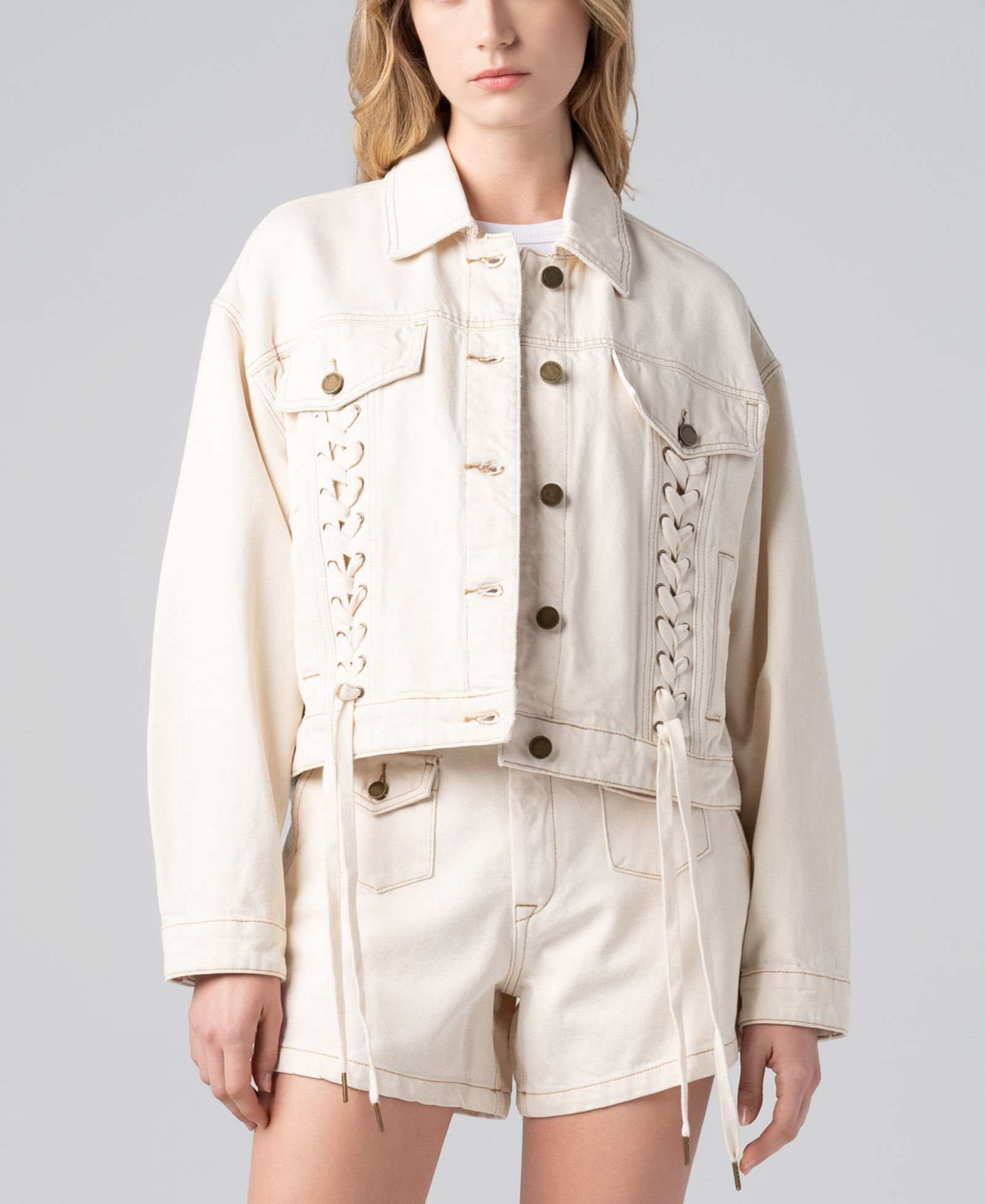 BLANK NYC Women's Collar Button-Front Jacket