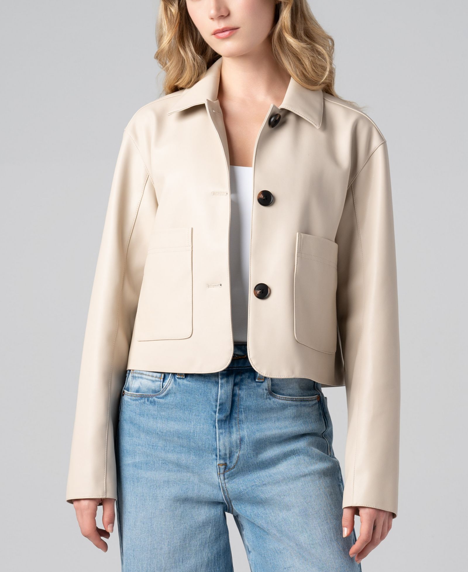 BLANK NYC Women's Button-Front Long-Sleeve Jacket