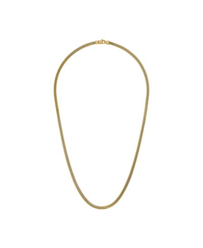 Bulova Men's Gold Plated Square Snake Chain Pendant Necklace