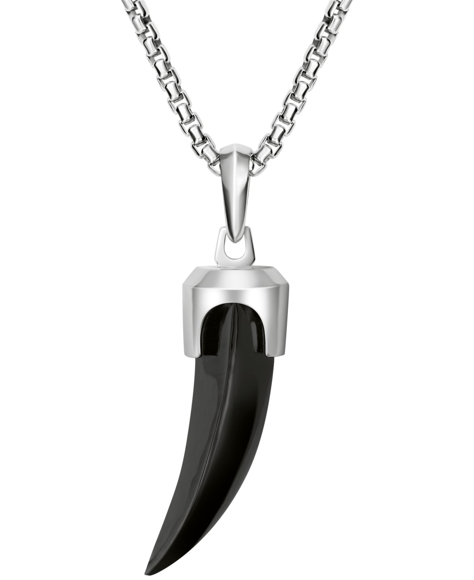Bulova Men's Sterling Silver Pendant Necklace