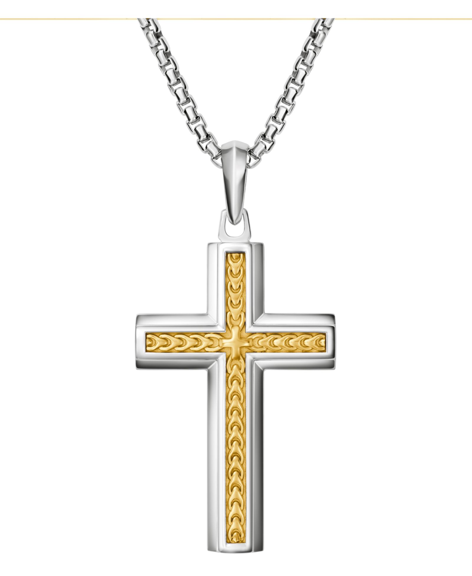 Bulova Мужской кулон-подвеска Cross Sterling Silver