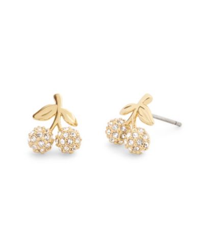 Серьги-гвоздики COACH с имитацией камня Pavé Icons Cherry