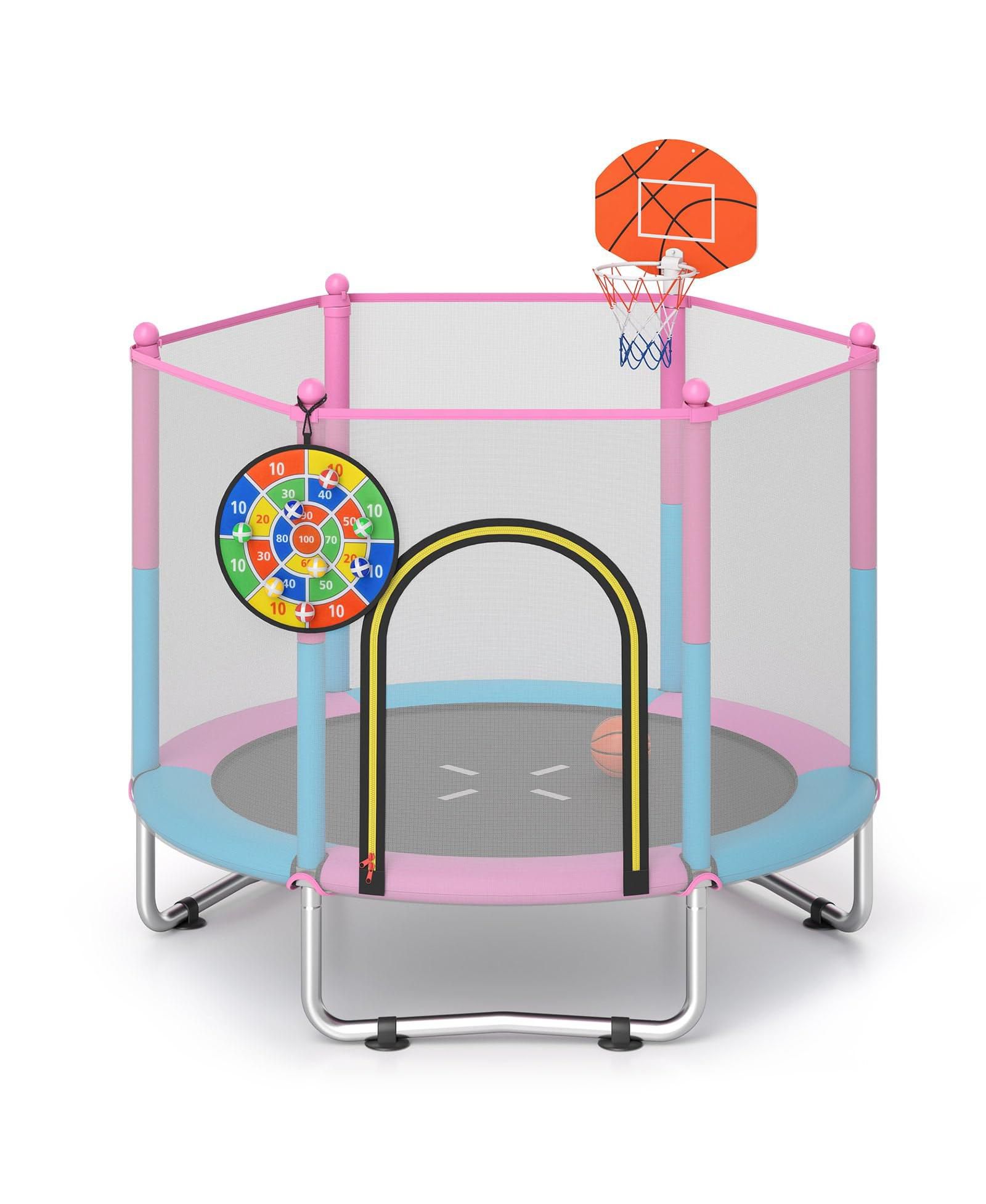 Детский батут Mecale 60 Inch с баскетбольным кольцом