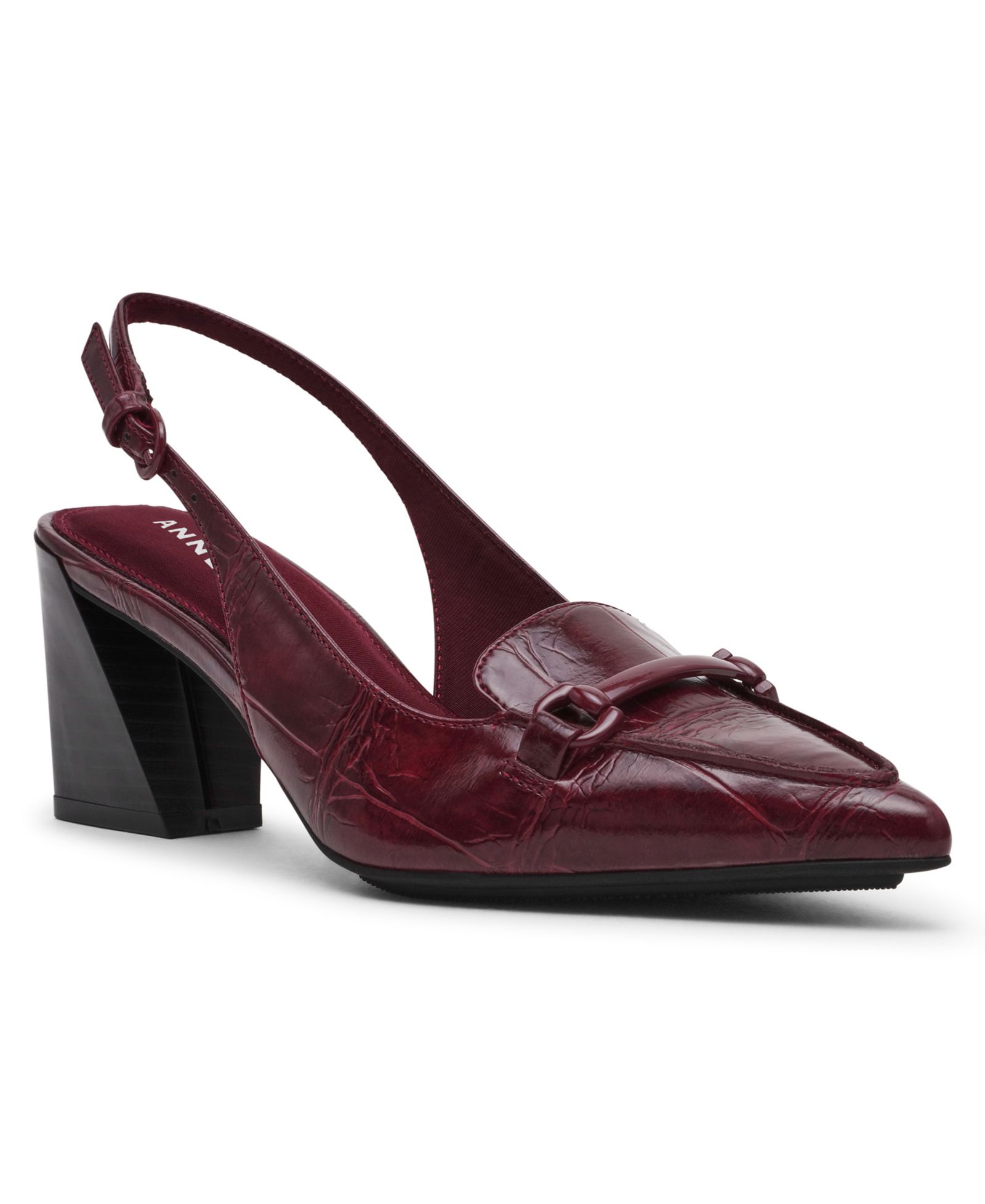 Anne Klein Women's Royce Block Heel Tailored Slingback Pumps