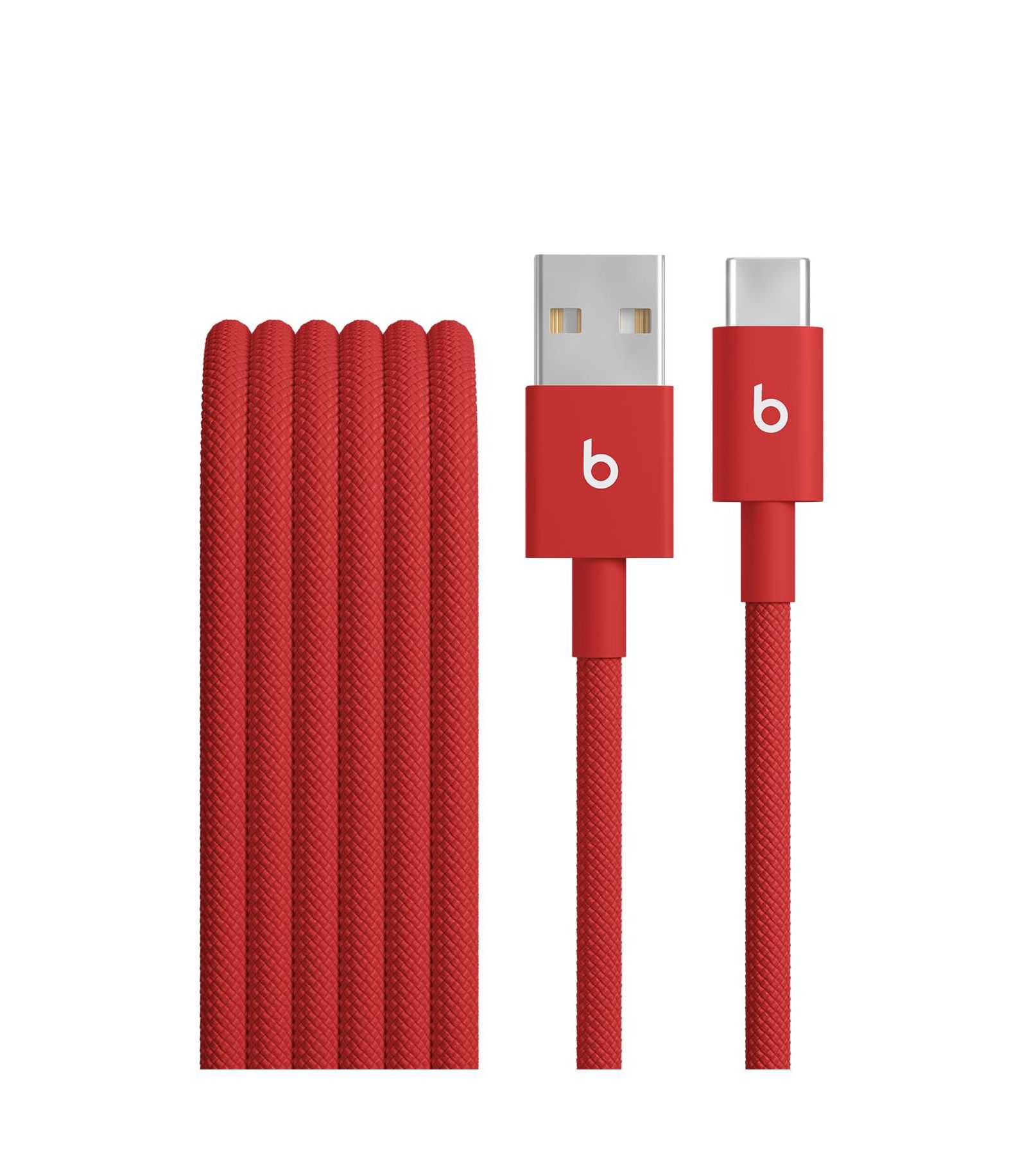 Кабель Beats для зарядки USB-A на USB-C, 1.5m, Rapid Red / Woven, для Apple и Android устройств