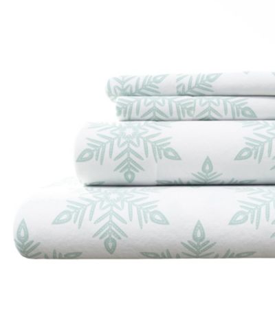 Linery & Co. Ultra-Soft Turkish Cotton Flannel Winter Floral Print Sheet