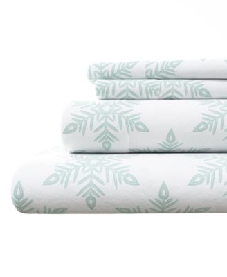 Linery & Co. Ultra-Soft Turkish Cotton Flannel Winter Floral Print Sheet