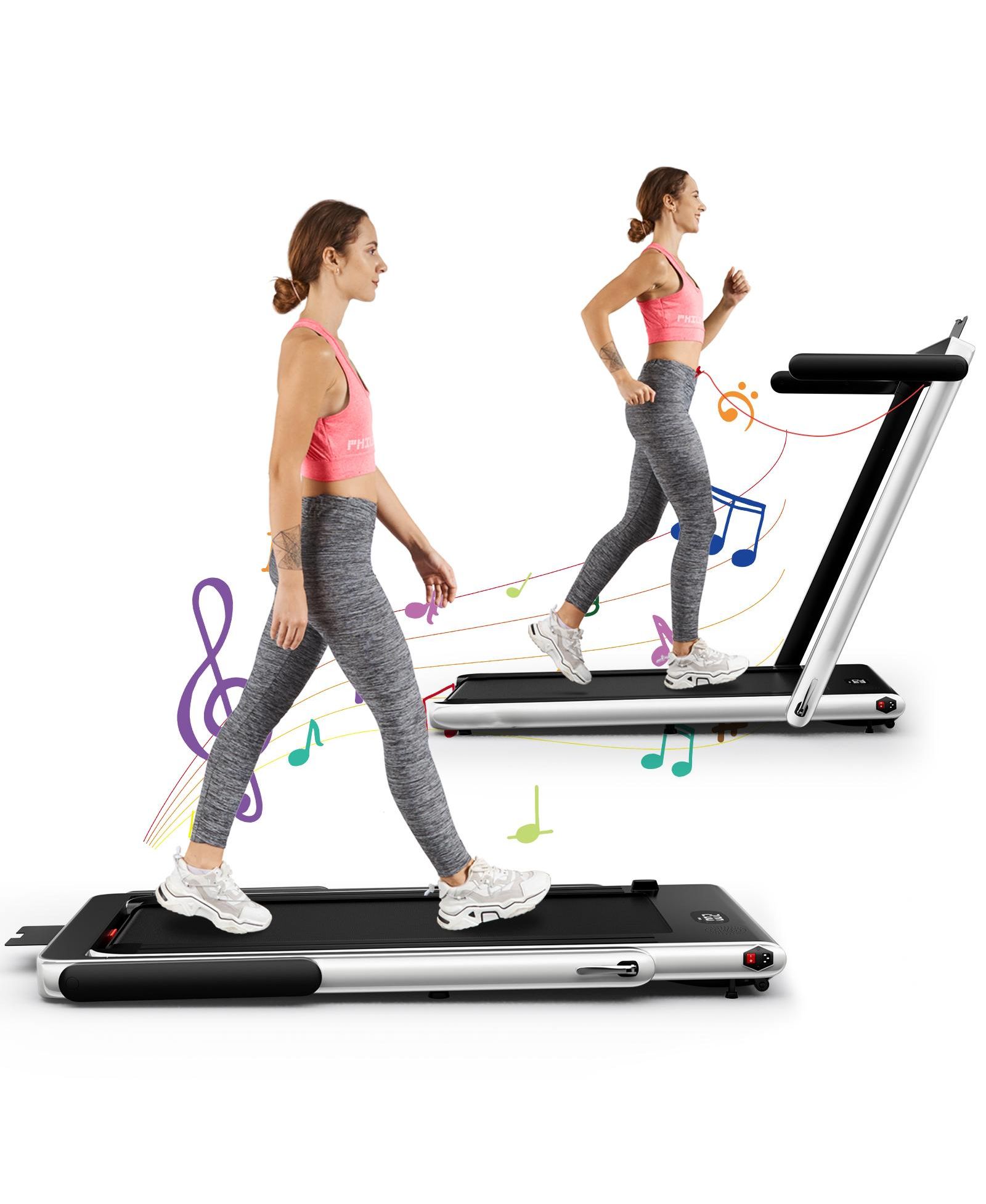 Беговая дорожка SKONYON /2.25HP, 2-in-1, Folding, APP Connectivity, Speaker, Remote Control