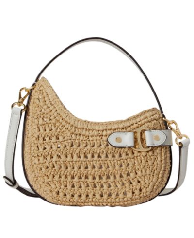 Маленькая кросс-боди сумка Lauren Ralph Lauren Tasha из плетеной соломы