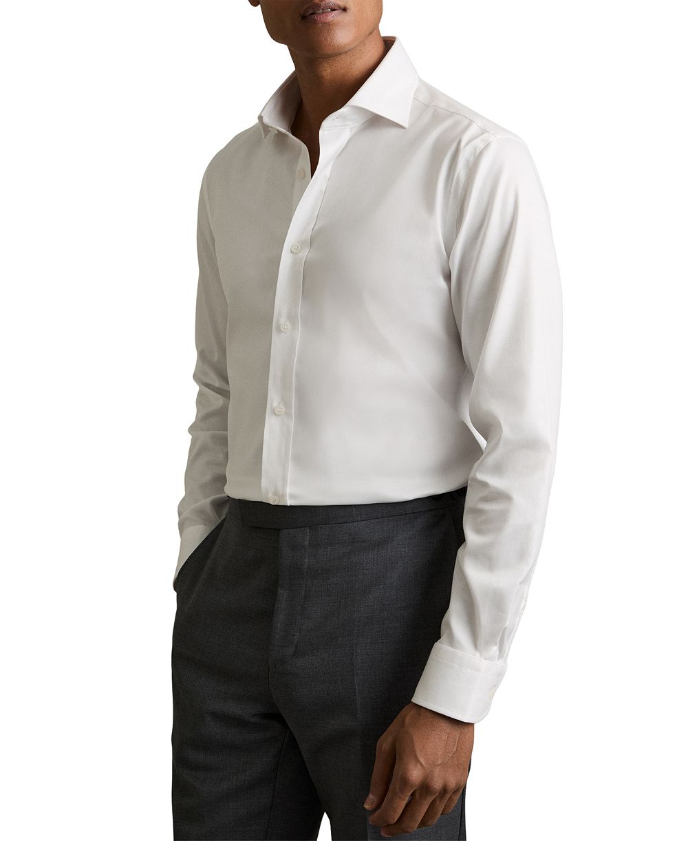 Мужская рубашка REISS Bishopsgate Cotton Lyocell Stretch
