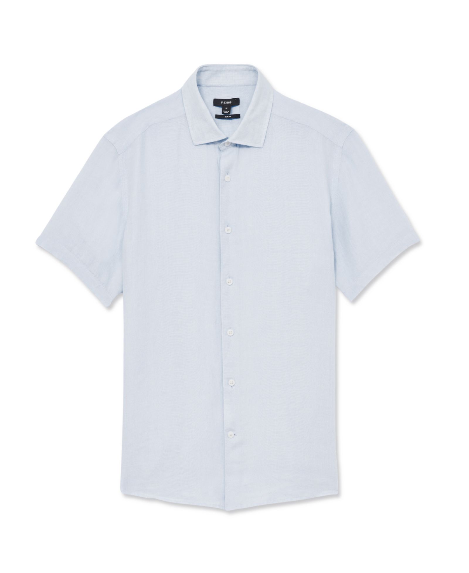 REISS Men's Holiday Linen Short-Sleeve Shirt